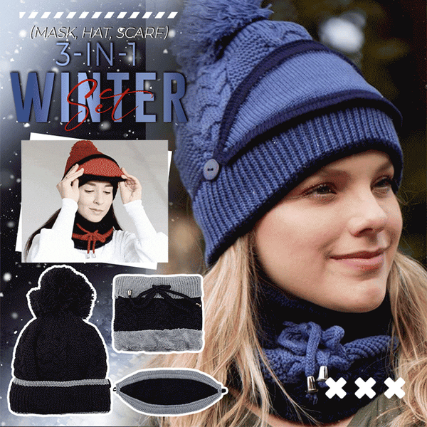 Winter Set-Mask Hat Scarf