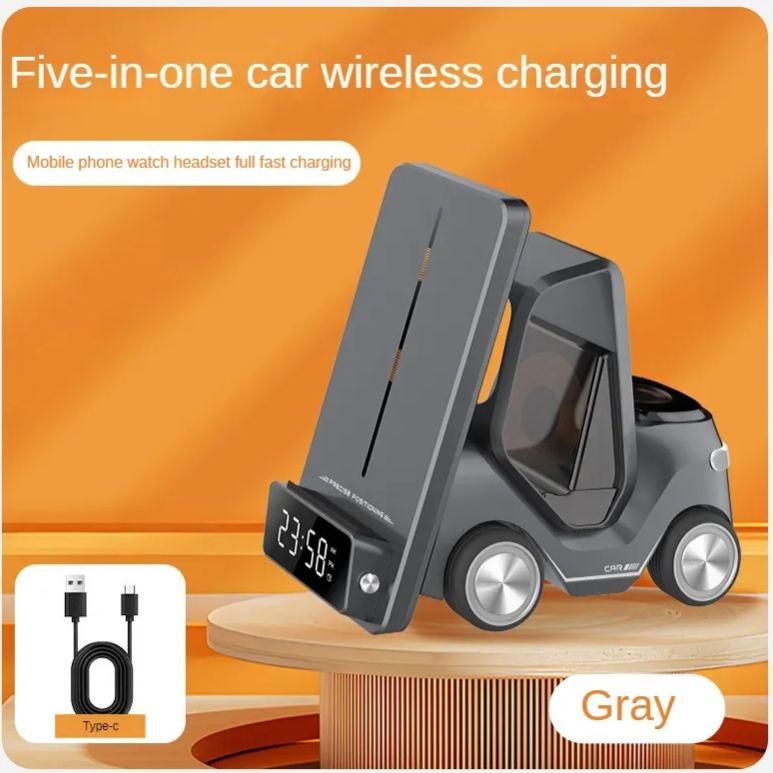 New desktop 3-in-1 wireless fast charging bracket car shape