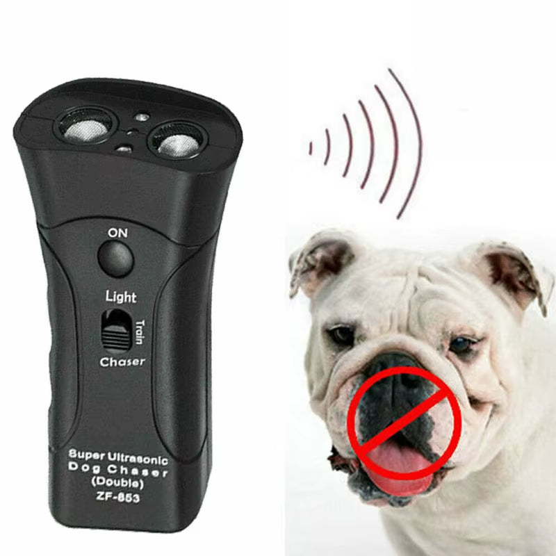 Pet Dog Ultrasonic Chaser Animal Attacks Repeller Flashlight Dog anti Barking Stop Aggressive Repeller Training Tool