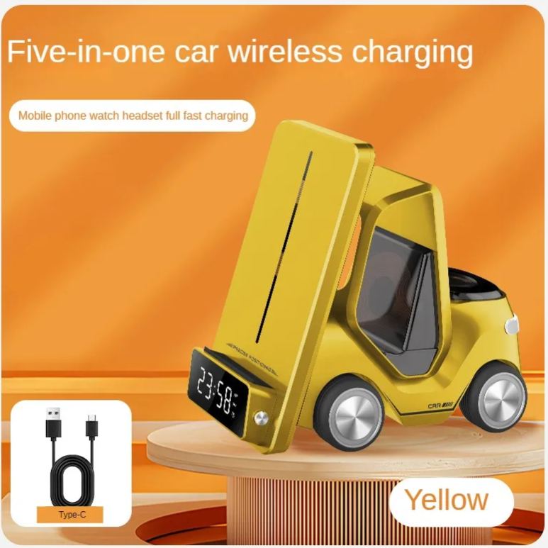 New desktop 3-in-1 wireless fast charging bracket car shape