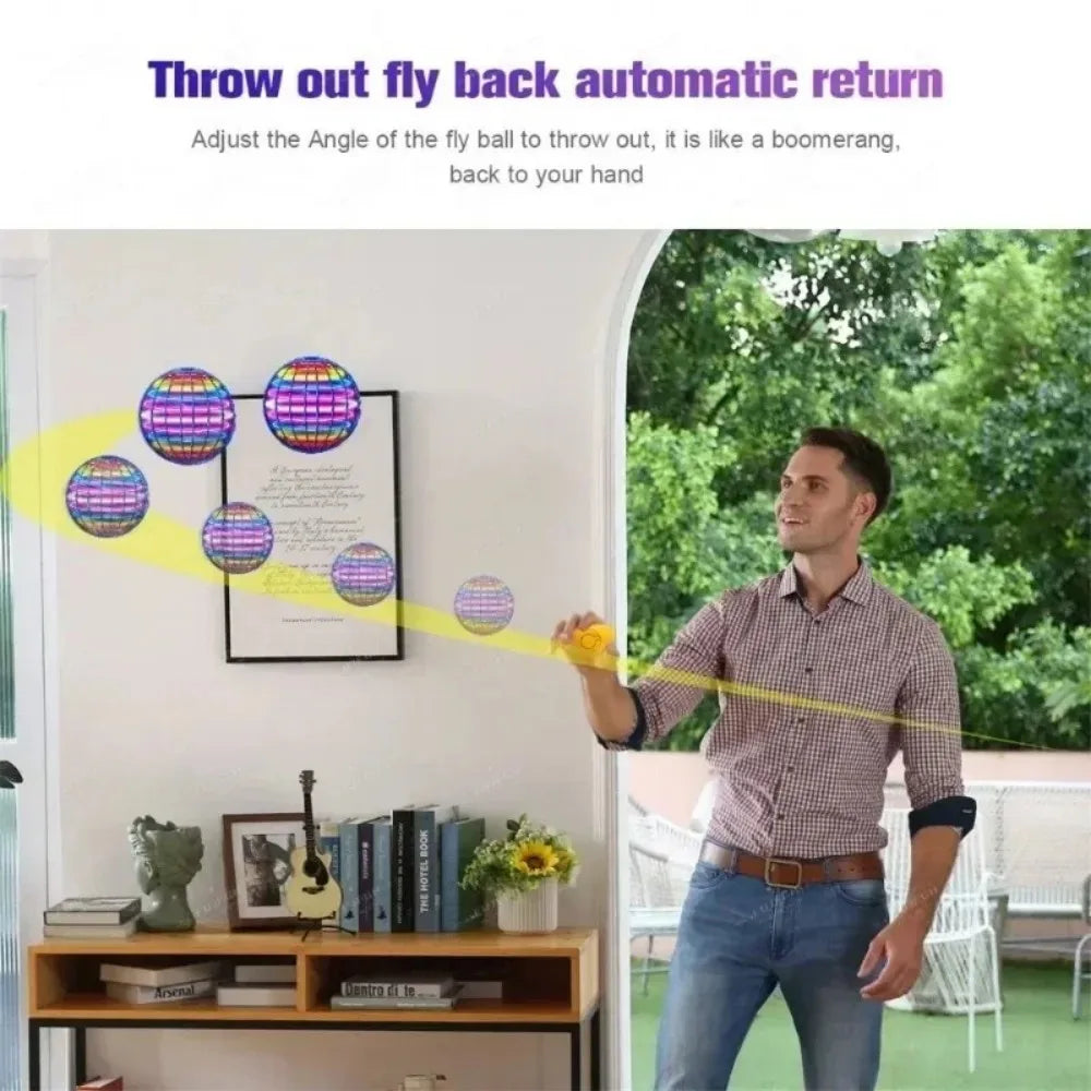 Flying Ball Boomerang Spinner Toys Hand Control Drone 360° Rotating