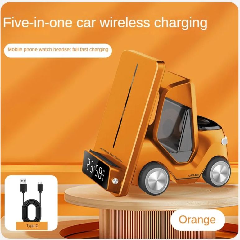 New desktop 3-in-1 wireless fast charging bracket car shape