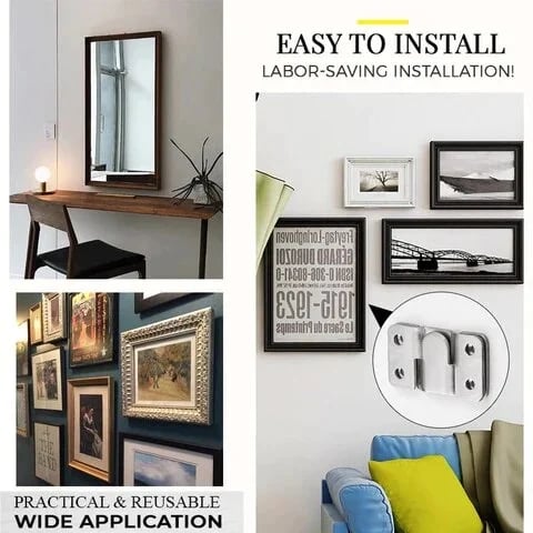 (🔥Summer hot sale-49% Off)Stainless Steel Interlock Hanging Buckle👍Buy 5 get 5 (10 pairs)