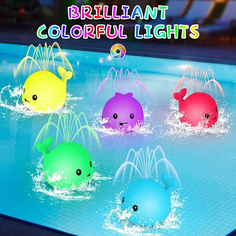 Whale Light Sprinkler Bath Toy