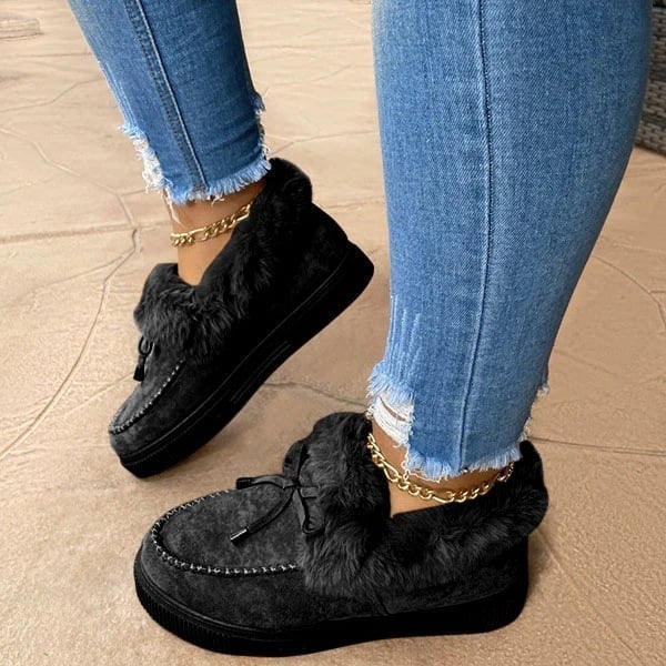 Women’s boots round head thick sole Orthopedic Arch-Support thick warm cotton shoes