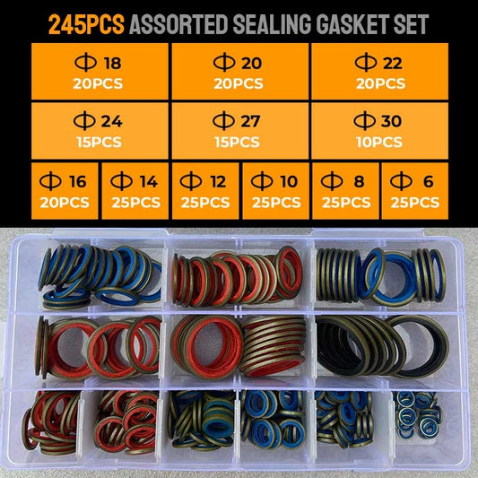 Universal Sealing Gasket Set, 100pcs/245pcs