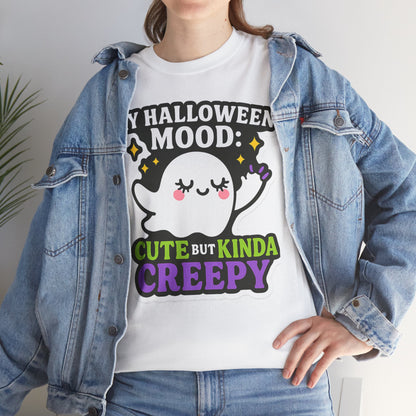 Cute But Kinda Creepy Halloween Tee — “My Halloween Mood” Ghost Shirt