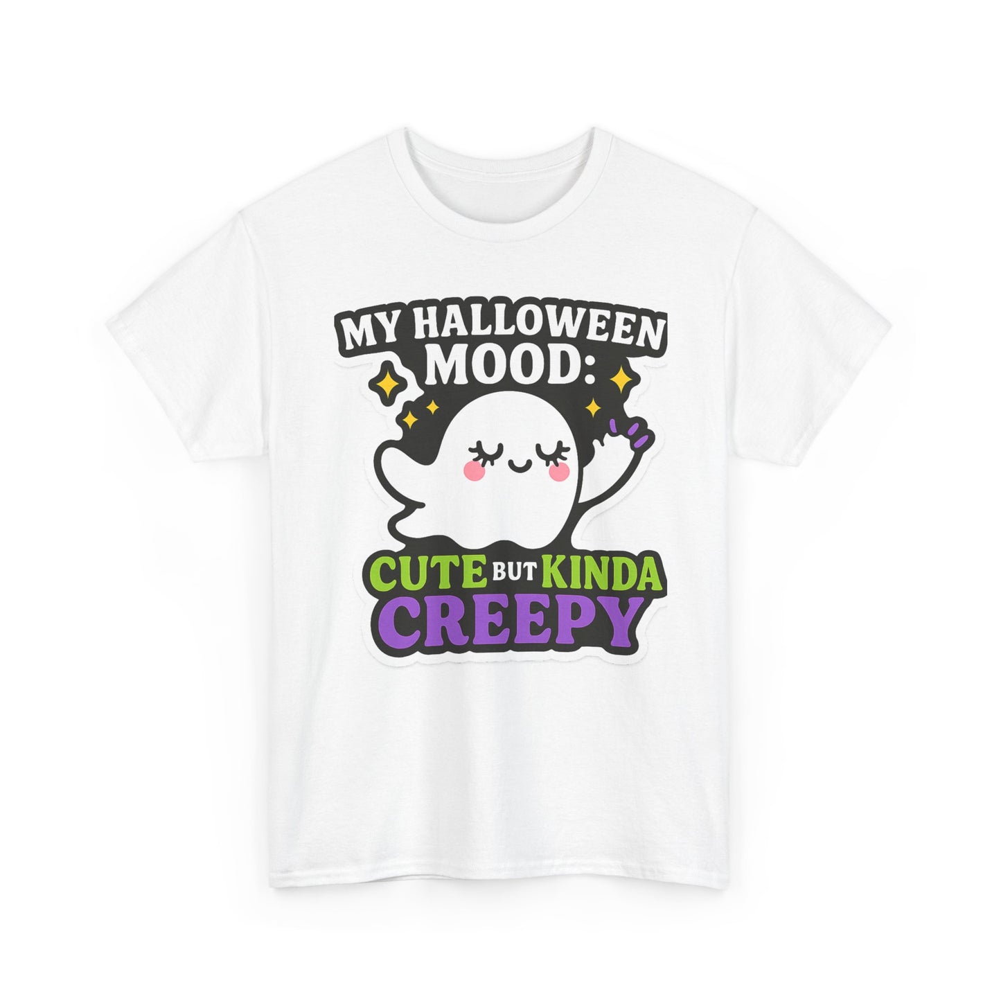 Cute But Kinda Creepy Halloween Tee — “My Halloween Mood” Ghost Shirt