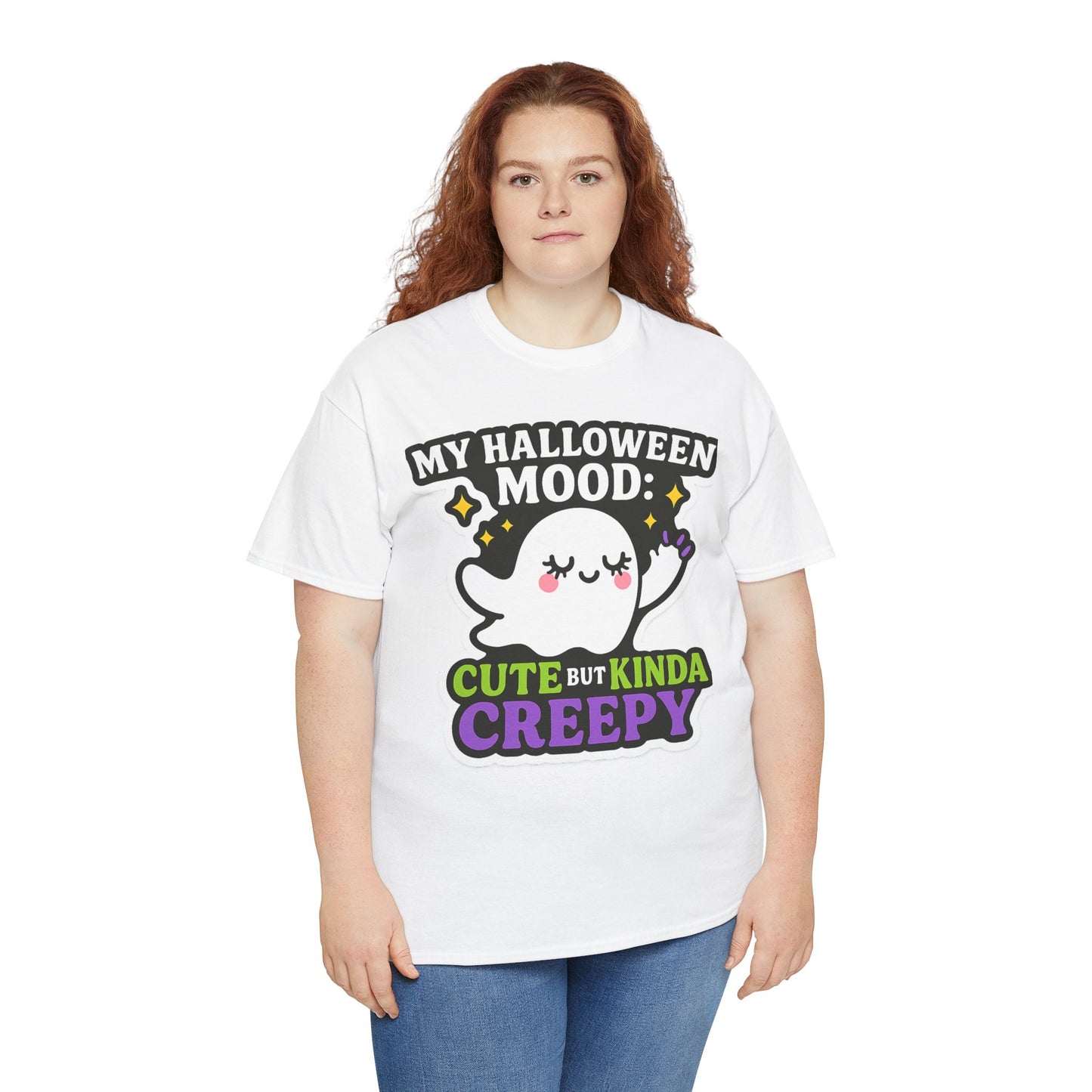 Cute But Kinda Creepy Halloween Tee — “My Halloween Mood” Ghost Shirt