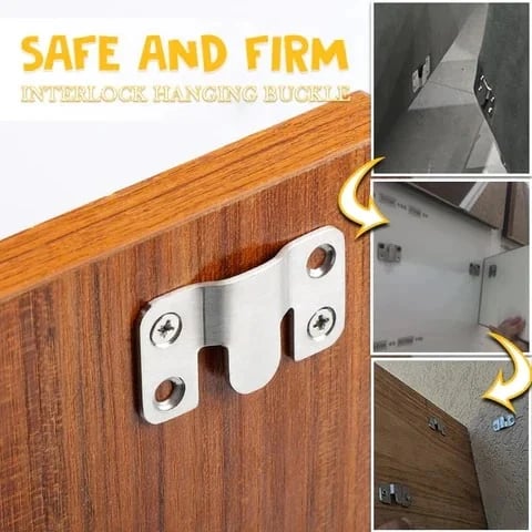 (🔥Summer hot sale-49% Off)Stainless Steel Interlock Hanging Buckle👍Buy 5 get 5 (10 pairs)