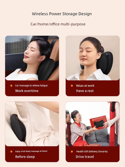 Neck Massager Waist Back Multifunctional Kneading Massage Pillow Shoulder Neck For Home Car Massage Instrument Gift