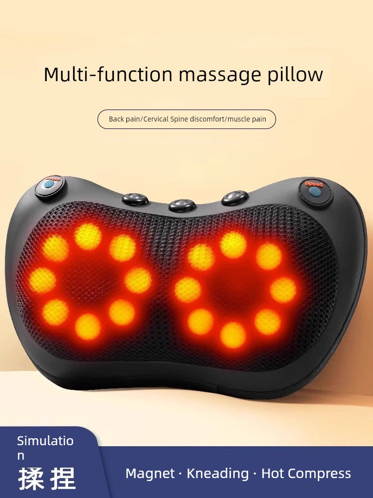 Neck Massager Waist Back Multifunctional Kneading Massage Pillow Shoulder Neck For Home Car Massage Instrument Gift