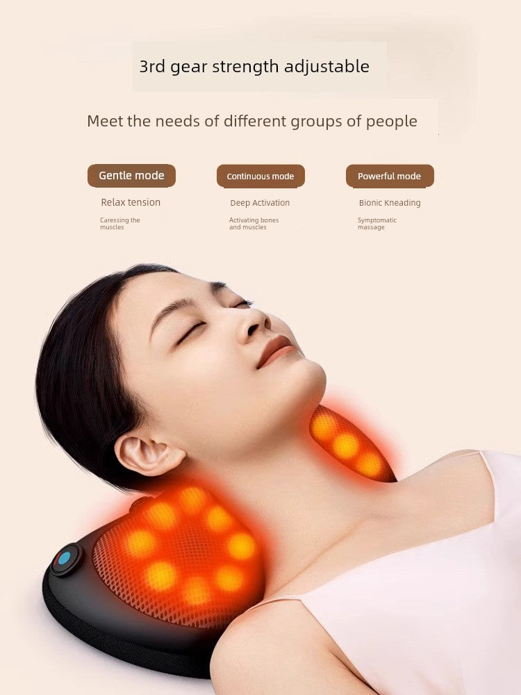 Neck Massager Waist Back Multifunctional Kneading Massage Pillow Shoulder Neck For Home Car Massage Instrument Gift