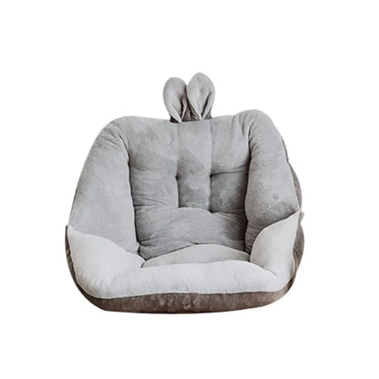 1pc Rabbit Ear Shaped Cushion Office Seat Backrest Thickened Plush Seat Cushion Super Soft Decoration Home