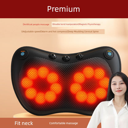 Neck Massager Waist Back Multifunctional Kneading Massage Pillow Shoulder Neck For Home Car Massage Instrument Gift