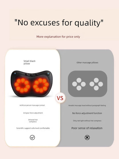 Neck Massager Waist Back Multifunctional Kneading Massage Pillow Shoulder Neck For Home Car Massage Instrument Gift