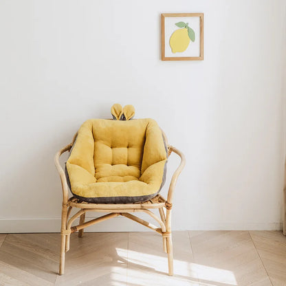 1pc Rabbit Ear Shaped Cushion Office Seat Backrest Thickened Plush Seat Cushion Super Soft Decoration Home