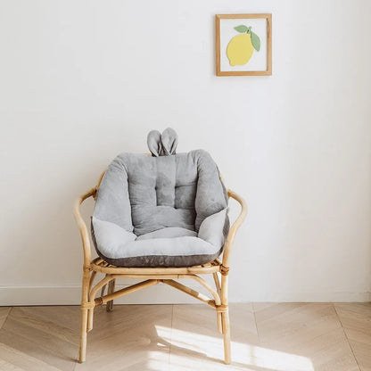 1pc Rabbit Ear Shaped Cushion Office Seat Backrest Thickened Plush Seat Cushion Super Soft Decoration Home