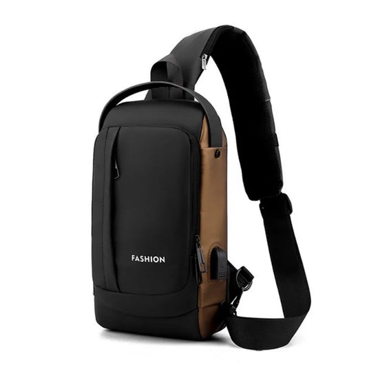 SmartKeep Men's USB Sling Bag